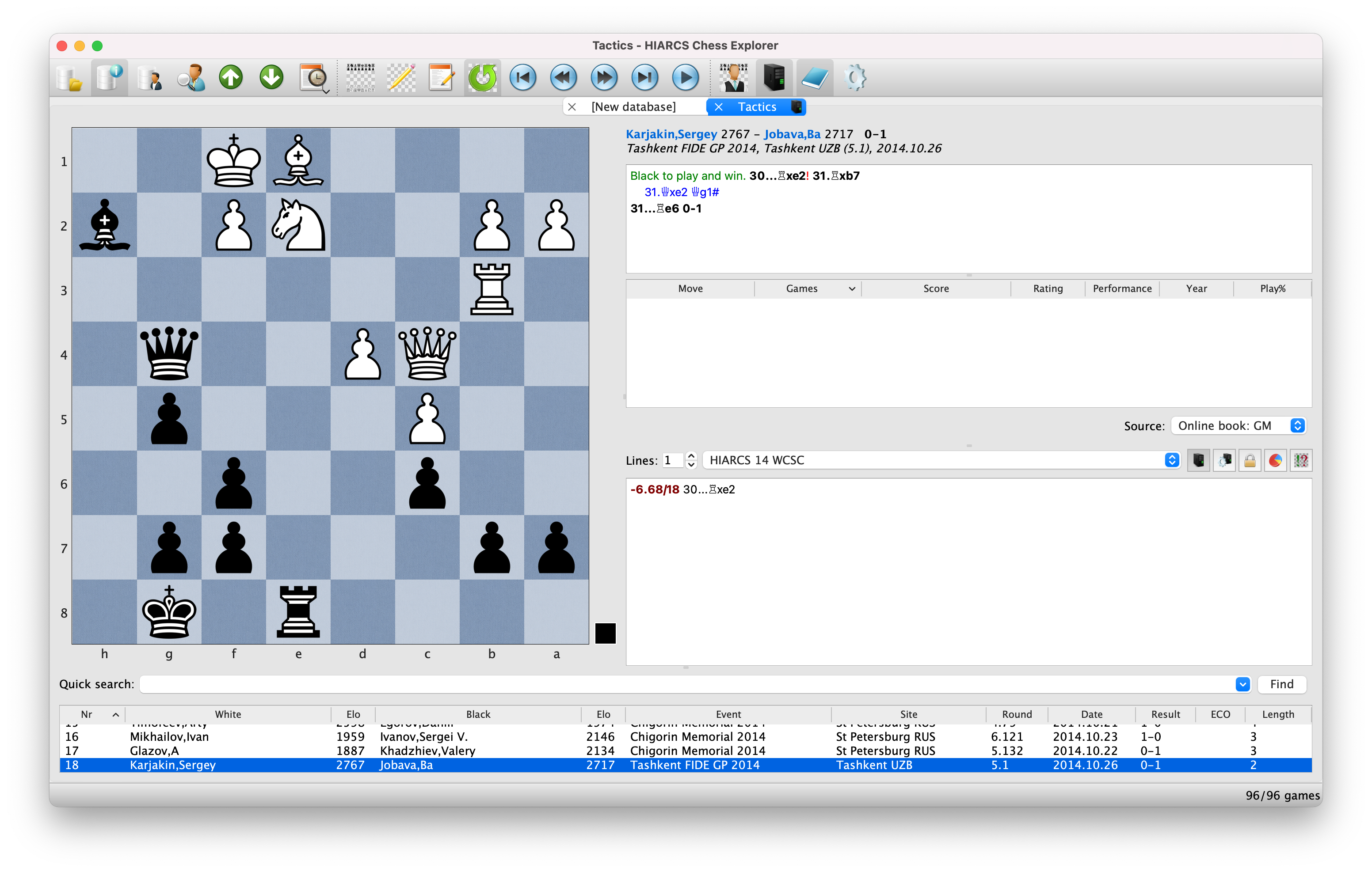 HIARCS Chess Explorer for Mac and PC Windows