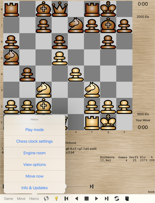 HIARCS Chess for iPad: Help